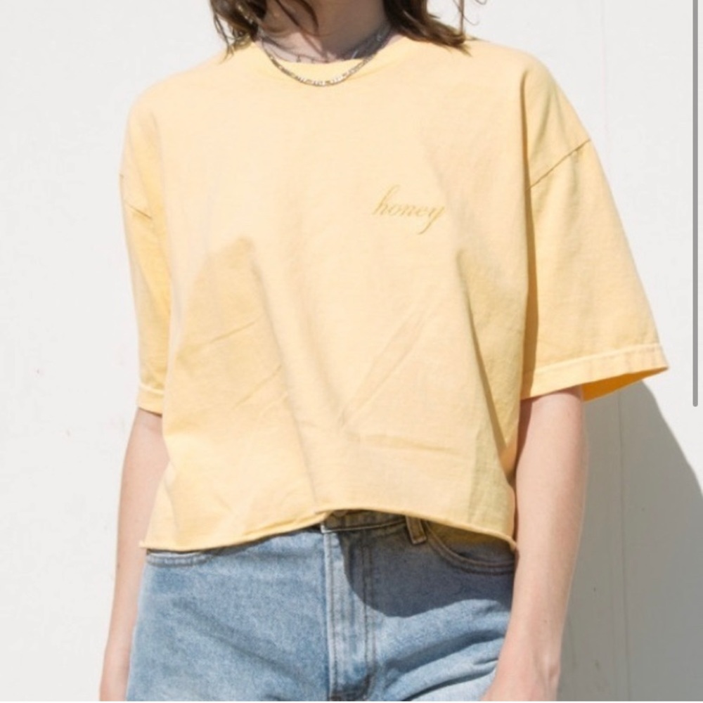 Brandy Melville (J. Galt) Yellow Honey Tee